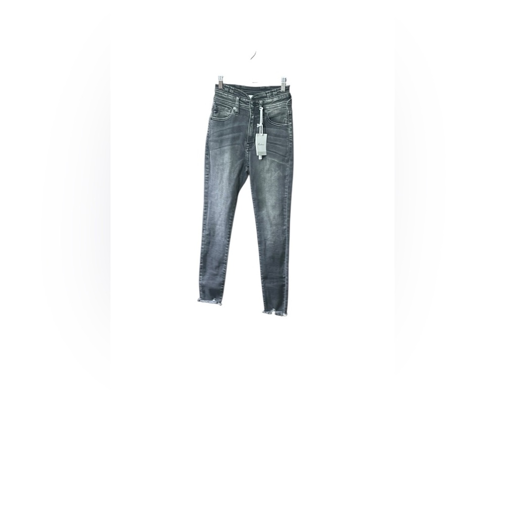 KanCan High Rise Skinny Jeans with Frayed Hem